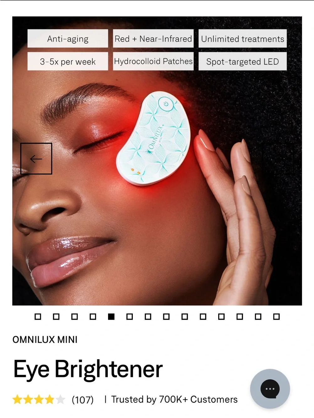 NIB Omnilux Mini Eye Brightener LED Device